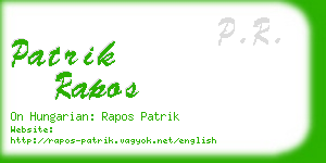 patrik rapos business card